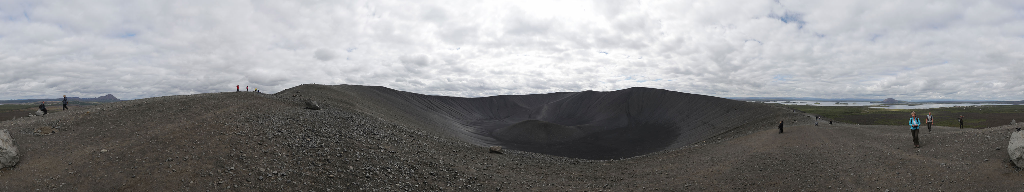 Rundumblick über den Krater des Hverfjall